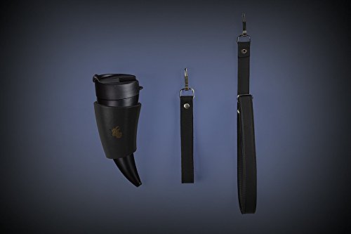 Goat Story Großer Kaffeebecher, 470 ml, schwarz, Echtleder - 5