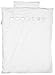 Taftan Hearts Silver Duvet Cover Set 100 x 135cm for Cot (White)