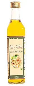 Vale Of Kashmir 100% Pure Cold Pressed Walnut Oil 100ml in Glass Bottle| for Salad Dressing, Hair, Skin Massage | Akhrot Tail