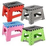 Folding Step Stool Heavy Duty for Kids and Adults Capacity 100kg Multicolour by Nuovva
