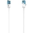 Hama 200686 CAT 6a U/UTP Shielded Flat Network Cable with 10 Gigabit/s Data Transfer, 10 m Length