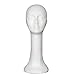 Foam Model Head, FEITONG Mannequin Female Foam Long Neck Head Model Hair Hat Wig Glasses Stand Display (1Pc, white)