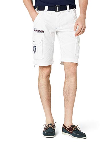 Geographical Norway POUDRE MEN ASSORT A, Pantalones cortos Hombre, Blanco (Blanco) (White), L