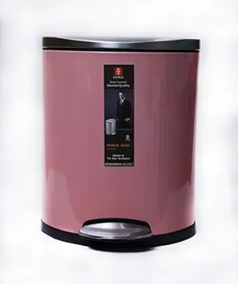 Sell Street, SoftStep Stainless Steel Pedal Trash Can, Doublux, Channel Pink, 8Litre