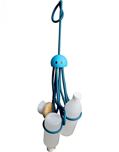 Shampoohalter Duschgelhalter "Octopus" ca. 33 cm lang zum Hängen verstellbare Schlaufen Latex blau