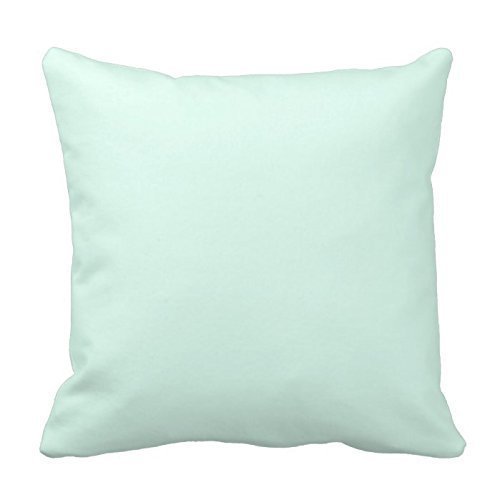 Generic Custom Custom Solid Light Mint Green Color Throw Pillows Cotton Decorative Pillowcase 18inch Throw Pillowcase Cushion Cover Twin Sides