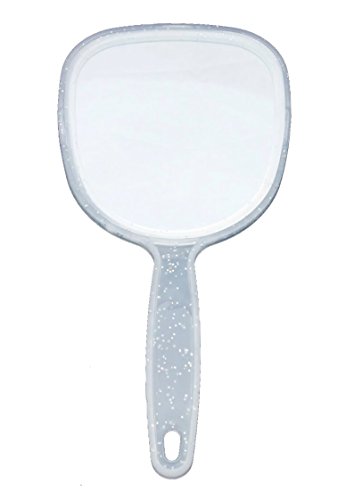 Handspiegel Spiegel Kosmetikspiegel Blau oder Weiß 6 Stück Set, Farbe:Weiß - 2