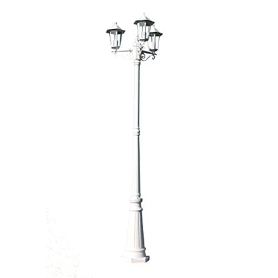VIDAXL Lampadaire extérieur triple blanc