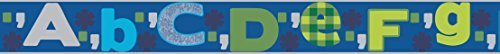 Alphabet Design Children's Self Adhesive Vinyl Wallpaper Border 15cm Wide 5 Metre Long