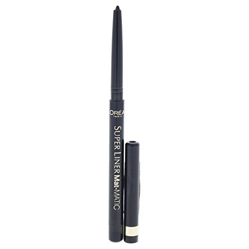 L'Oréal Paris Super Liner Mat Matic, Ultra Black - präziser Eyeliner mit speziell angereicherten Mikro-Gel Pigmenten - wasserfest & bis zu 12h Halt! - für ein intensives, mattes Finish, 1er Pack