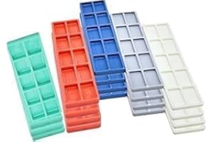 KUOXAN 24 Pcs Shims, Spacers, Plastic Packers, 28mm X 100mm Flat Plastic Glazing Packers (1-6mm) Shim Spacers for DIY, Home Improvement, Window, and Door Frame Installations(Random Color)