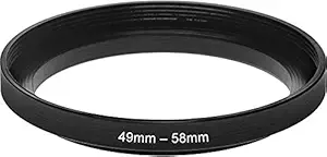 SHOPEE 49mm To 58mm 49-58MM Lens Step Up Filter Ring Stepping Adapter Metal