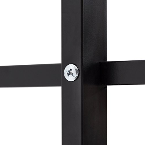 Relaxdays Handtuchständer mit 2 Handtuchstangen in U-Form HBT 82 x 44 x 28 cm Handtuchhalter stehend mit eckiger Bodenplatte als Badetuchhalter und Kleiderbutler aus verchromtem Stahl matt, schwarz - 5