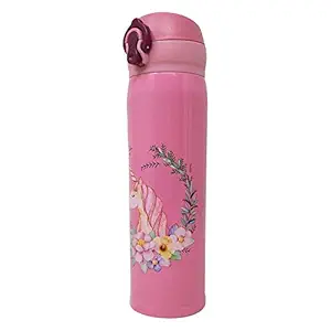 VIRTUAL WORLD Stainless Steel Unicorn Water Bottle for Kids | Vacuum Flask Insulated Steel Water Bottle for Kids, Teenagers, Adult.