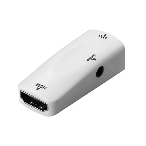 Sienoc 1080p HDMI Female zu to auf VGA Audio Kabel Konverter Adapter für HDTV TV Farbig White