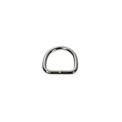 10er Set D Ring aus Edelstahl, 22mm x 23mm, nichtrostend, Ideal in Verbindung mit Paracord 550 zu verarbeiten, geschweißter Stahl, Farbe silber glanz Marke Ganzoo - 2
