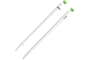 LOVE MEI Silicone Coque pour Apple Pencil 1ère Generation, Sleeve Holder Soft Grip et Nib Cover Protection pour Apple Pencil 1 (pour Apple Pencil (1ère Gen), Blanc)