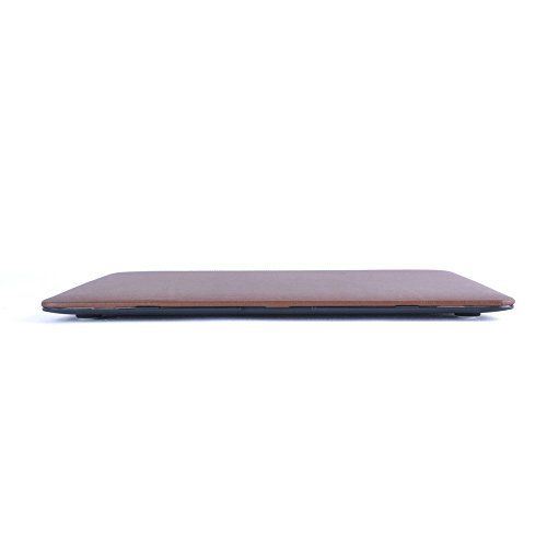 Macbook Air 13 Hülle Case Tastaturschutzfolie Displayschutzfolie 3 in 1 Kit, TECOOL [Ultra Dünn Serien] Leder Hartschale Schutzhülle Case für MacBook Air 13.3 Zoll Modell: A1466 und A1369 – Braun - 6
