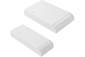 DAGORD Untertischschublade weiß 2 Stück Selbstklebende Schublade Unter Schreibtisch Schublade Unter Schreibtisch Unterbau Schublade aus Kunststoff für Zuhause und Büro(22 * 9 * 3,5und13.3 * 22 * 3.2cm)