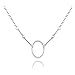 Produktbild YGFD Runder Hoop in Sterling Silber Herz-geformte Halskette in Simple Shape Design Pendant