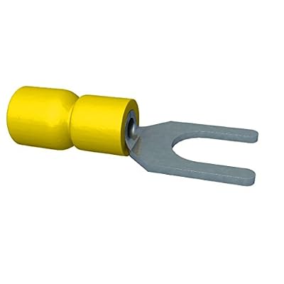 Bizline cosses fourche pour vis de 4 mm jaune - boite de 100