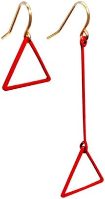 ZHMIAO Women's Earrings Fashion Gorgeous Triangular Earrings,Red2-OneSize