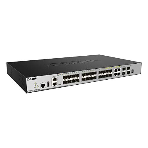 D-LinkDGS 3630-28SC - Switch - L3 - Managed - 20 x Gigabit SFP + 4 x combo 1000Base-T + 4 x 10 Gigabit SFP+ - rack-mountable