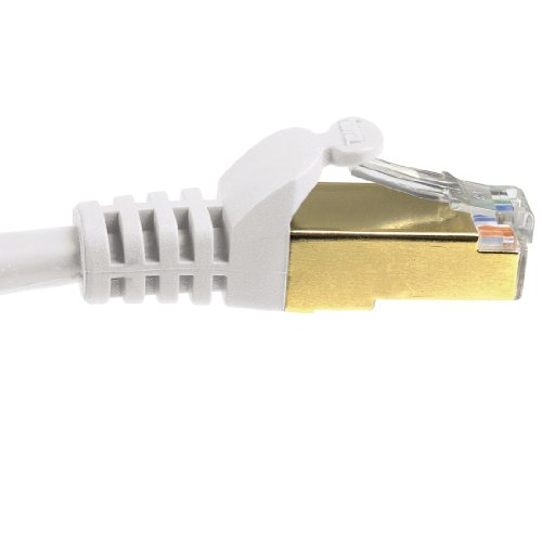 Hama geschirmtes CAT 5e-Patchkabel STP, 0,25 m, weiß, - 2