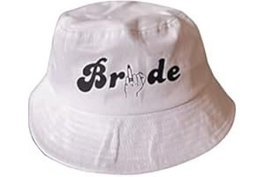 GENERIC Bride to be Bucket Hat Beach Pool Wedding Engagement Bachelorette Hen Party Bridal Shower Honeymoon Trip Vacation Gift Presen White