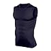 Produktbild HROIJSL Mens Fitness Ärmelloses Rashguard T-Shirt Bodybuilding Haut Enge trocknende Oberteile Sport Fitness Training Trainingsweste Tank Muscle Training Rundhals Freizeit funktionsshirts