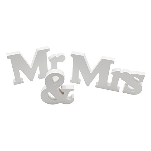 Mr & Mrs Holzbuchstaben Hochzeit Dekoration - 3