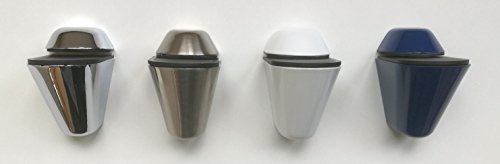 Set: Glasregal Ecke 55 cm Klarglas mit Clip XL blau / PENTAGON /Platz für Kabel - 4