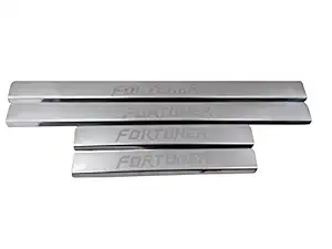 AutoPop Stainless Steel Non-LED Footstep Door Sill Plate for Toyota Old Fortuner