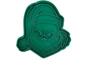 Tagliabiscotti.it - Il Grinch - Set Natale - cookies cutter - formina - Stampo per biscotti o decorazioni torte in pasta di zucchero (Grinch Viso)