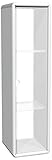 Armario de 3 estantes Picawall, blanco con puerta transparente