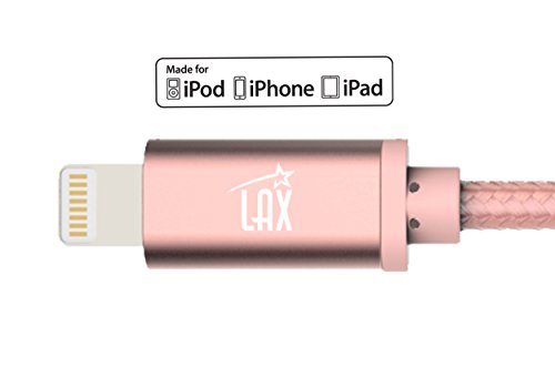 Apple Zertifiziertes Ladekabel, Apple Lightning, extra langes 3m Ladekabel, iPhone 7, 7, Plus, SE, 6s 6 Plus 5s 5c 5, iPad Pro Air 2, iPad mini 2 3 4, silber LAX Gadgets - 3