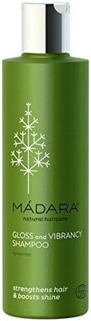 MÁDARA Organic Skincare | Gloss and Vibrancy Shampoo, 250ml – Shine-enhancing natural shampoo for all hair types, Improves lustre and vitality, Vegan, Cruelty-free, COSMOS Natural certified
