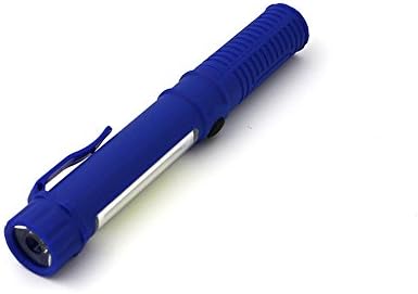 Nenfy - 10 COB LED Mini Pen Multifunction led Torch Flashlight Ultra Light Handle Work Spotlight Super Brightness Work Hand Torch Flashlight with the Bottom Magnet ( Color : Blue )