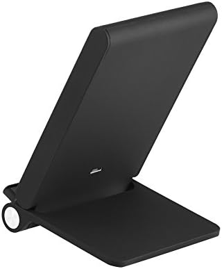Bewinner Ultra-thin Fast Wireless Charger, High Efficiency 3 Coils QI Standard Wireless Charger Stand Dock Fast Charging Rotatable Adjustable Charger Stand for Samsung Car Home Office(Black)