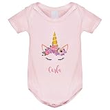  Body bebé manga corta Unicornio personalizado, Regalo único y original para niños y niñas, unisex bodies algodón en tres colores