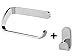 Produktbild Bisk Natura Nr. 04312 + 04304, Toilettenpapierhalter und Handtuchhaken, Toilettenpapierhalterung Papierhalter ohne Deckel, Verchromt
