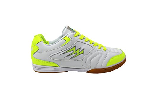 Agla F/40 Scarpe Da Futsal Indoor, Bianco/Giallo Fluo, 27.7 cm/43.5