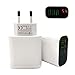 Produktbild Bascar USB Ladegerät mit Display 3-Port QC3.0 5V/3.5A Wall Charger Netzteil - mit US EU Stecker Schnellladewand Reiseadapter für Galaxy iPhone iPad Bluetooth Tablet/Tragbar Geräte USB-Ladene Geräte