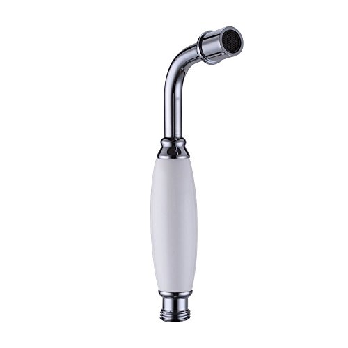 KES P913 Solid Brass Ceramic Toilet Hand Held Bidet Shattaf Cloth Diaper Sprayer, Chrome