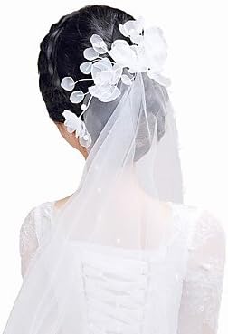 MJW&amp;Y Fabric Flowers Headpiece Wedding Party Elegant Classical Feminine Style , almond