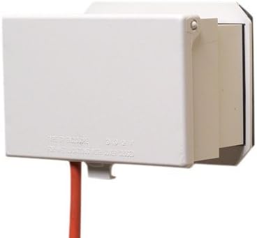Arlington Industries 61HW-1 Large Weather Proof Outlet Cover with Wall Plate, White, Horizontal, 1-Pack by Arlington Industries