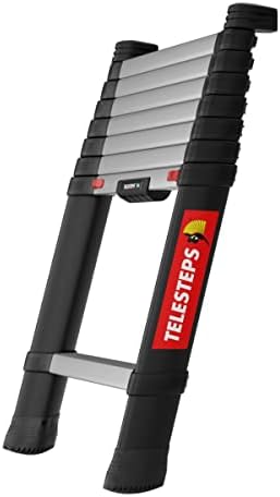 Scala telescopica 2,6m di TELESTEPS I Made in Sweden I Prime Line I Scala di qualità compatta con design premium brevettato I Corrimani triangolari I EN 131 certificata I 72226-541