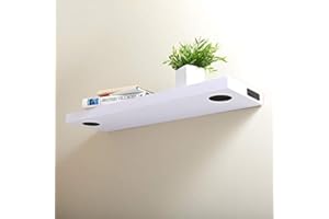 spot on dealz® 80cm Invisible Wall Mount Floating Speaker Display Shelf Bluetooth Wireless White