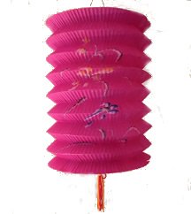 Papierlampions farbig sortiert Chinesische Laternen zu Dekozwecken im 4er Pack; handgeklebt und geschnitten