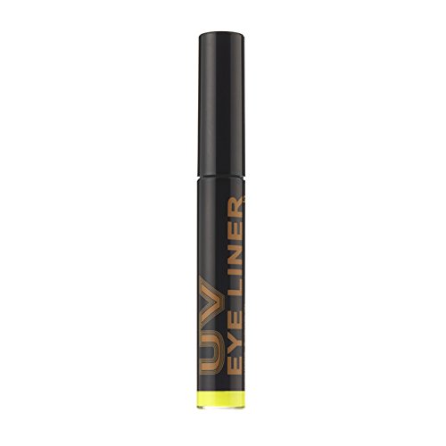 Neon Yellow UV reactive liquid eye liner. Liquid eye liner that glows under uv lights with a fine brush applicator